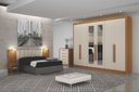 Ver imagem 1 de Dormitorio Casal Espelho 2PÇS 6 Portas Mirage - Arbo Design