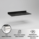 Ver imagem 2 de Tampo de Cozinha Preto C/ Vista 120x51cm P/ Balcão de Pia Armário Cooktop em Madeira Resistente