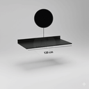 Ver imagem 3 de Tampo de Cozinha Preto C/ Vista 120x51cm P/ Balcão de Pia Armário Cooktop em Madeira Resistente