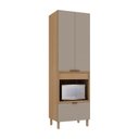Ver imagem 6 de Paneleiro Vitra 2 Portas 2 Prateleiras MDP-MDF 70cm Freijo-Mocca