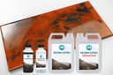 Ver imagem 1 de Kit Porcelanato Liquido Metálico Vermelho Bronze / Verde Escuro AG por M² Resinas ag Kit Porcelanato