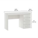 Ver imagem 2 de Mesa Escrivaninha Tek 4 Gavetas 120cm Soluzione Móveis