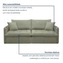 Ver imagem 6 de Sofá Cama Retrátil e Reclinável 3 Lugares Bouclé Verde Michigan 220cm Yescasa