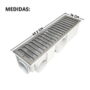 Ver imagem 3 de Ralo Linear Quintal 15x50 Inox com Tela Coletor Branco