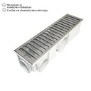 Ver imagem 6 de Ralo Linear Quintal 15x50 Inox com Tela Coletor Branco