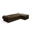 Ver imagem 3 de Sofá Cama King 5 Lugares 2,70m Agnes Suede Rover & Beato