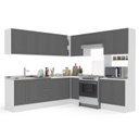Ver imagem 3 de Cozinha Completa Modulada 9 Peças com Rodapé Pérola Yescasa Branco/Cinza
