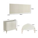 Ver imagem 3 de Kit para Sala de Estar Painel Ripado Buffet Mesa de Centro 2 Portas 1 Prateleira MDF 360cm Luna
