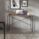 Ver imagem 2 de Escrivaninha Steel 76 Cm Estilo Industrial com Pés em Aço Preto/naturale