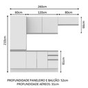 Ver imagem 6 de Cozinha Acordes Glamy Branco 100% MDF Madesa