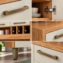 Ver imagem 5 de Cozinha Compacta 100% MDF 8 Portas 2 Gavetas Carbenet Prime Amendoa / Off White Ronipa