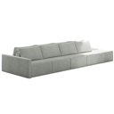 Ver imagem 7 de Sofá Ilha Modulado Milos 392cm Puff Lateral Bouclê Cinza G33 - Gran Belo