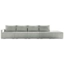 Ver imagem 2 de Sofá Ilha Modulado Milos 392cm Puff Lateral Bouclê Cinza G33 - Gran Belo