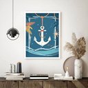 Ver imagem 1 de Quadro Decorativo Postal Âncora - 70x50cm:moldura Preta
