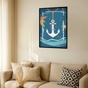 Ver imagem 2 de Quadro Decorativo Postal Âncora - 70x50cm:moldura Preta