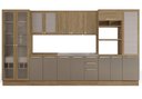 Ver imagem 3 de Armário de Cozinha Modulada Completa Reta 8 Peças 4,00m 190 Botanic Kappesberg - Nogueira/Fendi