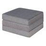Puff Vira Cama Dobrável Multiuso 3 Em 1 Quarto Sala Suede - Cinza - 7