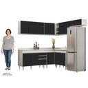 Ver imagem 5 de Armário de Cozinha Modulado de Canto 7 Peças Cp20 Balcão com Tampo Branco/preto - Lumil Lumil Móveis