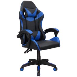 Cadeira Gamer Couro Giratória Tr-max - Azul - 2