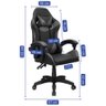 Cadeira Gamer Couro Giratória Tr-max - Azul - 6