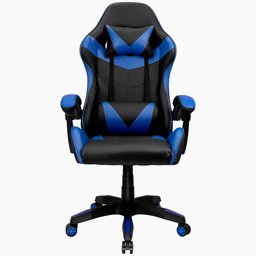 Cadeira Gamer Couro Giratória Tr-max - Azul - 2