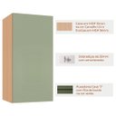 Ver imagem 2 de Armário Aéreo para Cozinha 100% MDF 40 cm 1 Porta Lótus Carvalho/Verde