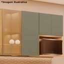 Ver imagem 5 de Armário Aéreo para Cozinha 100% MDF 40 cm 1 Porta Lótus Carvalho/Verde