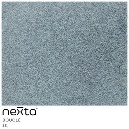 Sofá Curvo 2 Lugares 150cm Eron Braço Direito Bouclé Azul Claro - Nexta Casa - 4