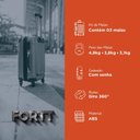 Ver imagem 6 de Kit Mala de Viagem Abs 3 Peças Adventure Fortt Prata - Kmv01-pr