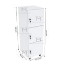 Ver imagem 2 de ESCANINHO 3 PORTAS COM RODIZIOS M257.2021.B MUNDI MOVEIS
