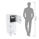 Ver imagem 6 de ESCANINHO 3 PORTAS COM RODIZIOS M257.2021.B MUNDI MOVEIS