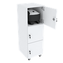 Ver imagem 1 de ESCANINHO 3 PORTAS COM RODIZIOS M257.2021.B MUNDI MOVEIS