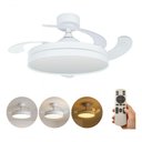 Ver imagem 1 de Ventilador de Teto Retrátil LED Silencioso 96W 50cm Branco Bivolt