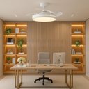 Ver imagem 2 de Ventilador de Teto Retrátil LED Silencioso 96W 50cm Branco Bivolt