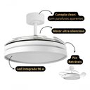 Ver imagem 3 de Ventilador de Teto Retrátil LED Silencioso 96W 50cm Branco Bivolt