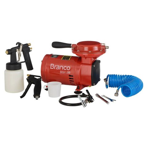 Compressor de Ar Bca 1.0D Bivolt 1/3CV 40PSI Kit com Mangueira