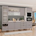 Ver imagem 2 de Cozinha Modulada Cristal 300 Cm Clássica Provençal Completa Cor:fendi com Branco