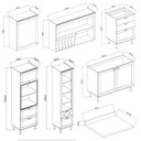 Ver imagem 5 de Cozinha Modulada Cristal 300 Cm Clássica Provençal Completa Cor:fendi com Branco