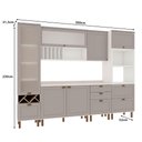 Ver imagem 3 de Cozinha Modulada Cristal 300 Cm Clássica Provençal Completa Cor:fendi com Branco
