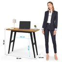 Ver imagem 6 de Escrivaninha Aparador Freijo com Preto Pés em Cavalete - Harvard 9040 - Ofertamo