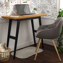 Ver imagem 5 de Escrivaninha Aparador Freijo com Preto Pés em Cavalete - Harvard 9040 - Ofertamo