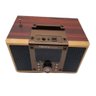 CAIXA DE SOM MADEIRA BLUETOOTH VINTAGE RELOGIO DIGITAL RADIO FM USB SD COMPLETA BIVOLT - 8