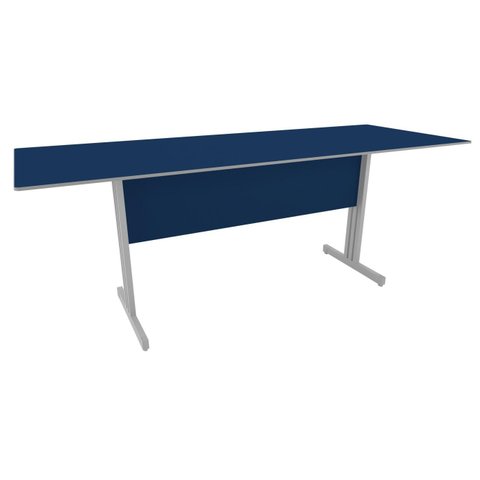 Mesa de Reunião Retangular 2,00 x 1,00 - Azul/Cinza
