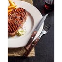 Ver imagem 2 de Jogo de Talheres para Churrasco Tramontina em Aço Inox com Cabo Castanho Polywood 12 Peças