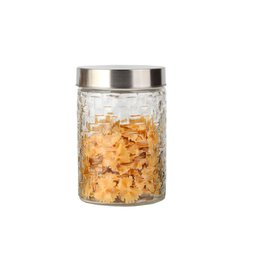 Conjunto 3 Potes Vidro Rattan Tampa Inox 800/1200/1700ml - 4