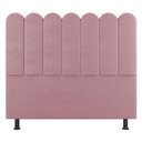 Ver imagem 2 de Cabeceira Cama Box Solteiro Lana 90cm Suede Rosê - Desk Design