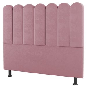 Cabeceira Cama Box Solteiro Lana 90cm Suede Rosê - Desk Design