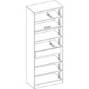 Ver imagem 3 de Sapateira Armário Multiuso 2 Portas 71cm MDF-MDP Branco com Espelho Prestige Demóbile