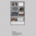 Ver mais imagens de Sapateira Armário Multiuso 2 Portas 71cm MDF-MDP Branco com Espelho Prestige Demóbile