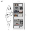 Ver imagem 2 de Sapateira Armário Multiuso 2 Portas 71cm MDF-MDP Branco com Espelho Prestige Demóbile